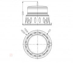 IP67 Steady Burning 200cd Type C 15W Aviation Warning Lights